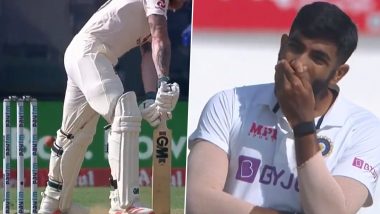 Jasprit Bumrah Nails Toe-Crushing Yorker Against Ben Stokes During IND vs ENG 1st Test 2021, England Batsman Somehow Negotiates (Watch Video)
