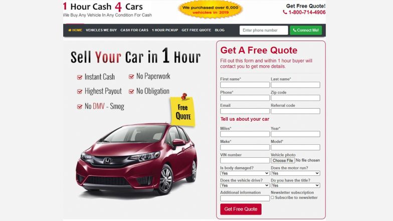 Cash for Junk Cars: 1hourcash4cars