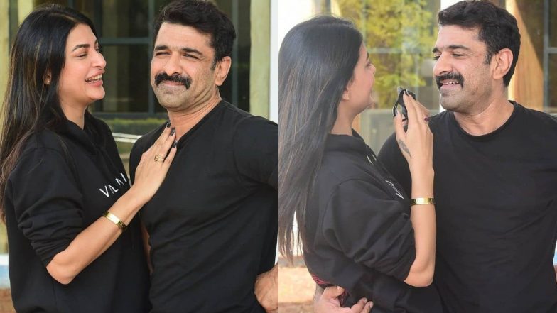 Bigg Boss 14 Couple Eijaz Khan and Pavitra Punia’s Chemistry in Their First Public Appearance Is Wow (View Pics)