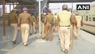 Rail Roko Protest: Delhi Police Steps Up Security Near Railway Tracks in View of Rail Blockade Called by Farmers