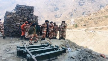 Uttarakhand Glacier Burst: ITBP DG SS Deswal Visits Flood-Affected Raini And Tapovan Areas in Chamoli (View Pics)