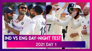 IND vs ENG Day-Night Test 2021 Day 1 Stat Highlights: Axar Patel, Rohit Sharma Put Hosts in Command