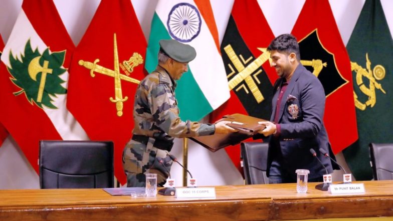 Indian Army Signs MoU With Punit Balan’s Indrani Balan Foundation for Financial Sustainability of Army Goodwill Schools of Kashmir