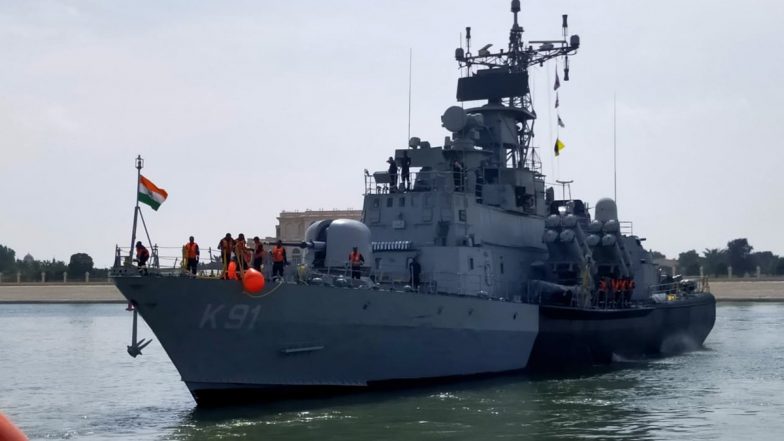 Indian Naval Ship Pralaya Arrives in Abu Dhabi to Participate in NAVDEX 2 And IDEX 21 (View Pics)