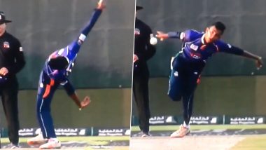Kevin Koththigoda Leaves Tom Banton Stunned With Unorthodox Bowling Action in Abu Dhabi T10 League, Puzzled Netizens Call It ‘Weirdest Ever’ (Watch Video)