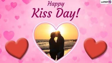 Kiss Day 2021 HD Images & Wallpapers: Wishes, Facebook Greetings, GIF Messages, WhatsApp Stickers & SMS to Celebrate the Most Romantic Day of Valentine Week