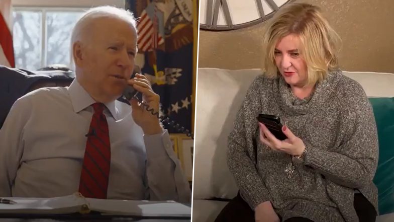 US President Joe Biden Gives California Woman, Who Was Laid Off Due COVID-19 Pandemic, Pep Talk in Weekly Address Revival