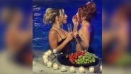 OnlyFans Star Bella Thorne Kisses Porn Star Abella Danger in the Swimming Pool for an NSFW Video That Is Heating up Instagram
