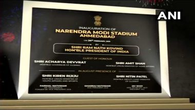 Narendra Modi Stadium: President Ram Nath Kovind Inaugurates The Venue in Presence of Amit Shah, Sports Minister Kiren Rijiju Ahead of IND vs ENG Pink-Ball Test