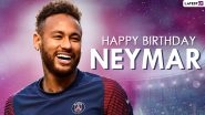 Neymar Jr Images & HD Wallpapers for Free Download: Happy Birthday Neymar Greetings, HD Photos in Brazil and PSG Football Jersey and Positive Messages To Share Online