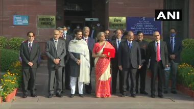 Union Budget 2021: FM Nirmala Sitharaman Reaches Ministry of Finance in North Block