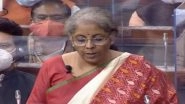 FM Nirmala Sitharaman Proposes to Raise Capital Expenditure to Rs 5.54 Lakh Crore in FY 2021-22