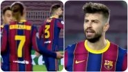Antonie Griezmann, Gerard Pique Fight Video: Watch These Two Stars Get into an Ugly Spat With Each Other During Barcelona vs PSG UCL 2021 Football Match