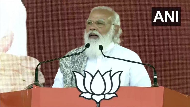 PM Narendra Modi Refers to 'Toolkit' During Assam Rally, Says 'Foreign Powers Planning to Tarnish Image of India's Tea'