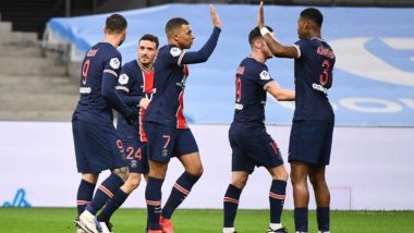 Marseille 0-2 PSG, French Ligue 1 Match Result: Kylian Mbappe Scores as Paris Saint-Germain Beats Marseille, Lille Stays Top