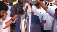 Indian Youth Congress Workers in Kochi Pour Black Oil on Sachin Tendulkar's Cut-Out in Protest to His Tweet