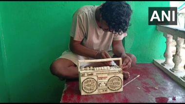 World Radio Day 2021: Puri Artist Saswat Ranjan Sahoo Crafts Replica of 1980s Stereo by Matchsticks
