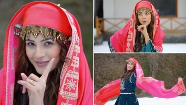 Shehnaaz Gill Looks Like ‘Kashmir Ki Kali’ As She Dances to Preity Zinta-Hrithik Roshan’s ‘Bumbro’ Song in the Snowy Locale (Watch Video)