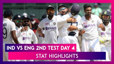 IND vs ENG 2nd Test 2021 Day 4 Stat Highlights: Team India Register Their fifth-Biggest Test Win