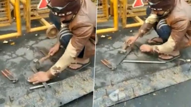 Farmers' Protest: Nails Being Removed From Ghazipur Border? Delhi Police Clarifies They Are 'Just Being Repositioned'; Watch Video