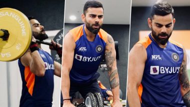 Virat Kohli Gives Fans Fitness Goals in His Latest Instagram Post, India Skipper Shares Pics From His Gym Session