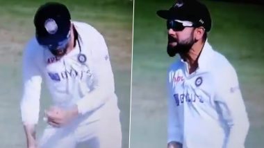 Virat Kohli Unleashes Animated Celebration After Joe Root’s Dismissal In India vs England Day-Night Test 2021 (Watch Video)
