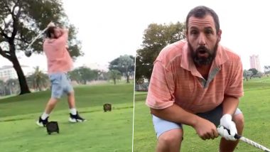 Happy Gilmore: Adam Sandler Celebrates 25th Anniversary of His Hollywood Classic at the Golf Course (Watch Video)