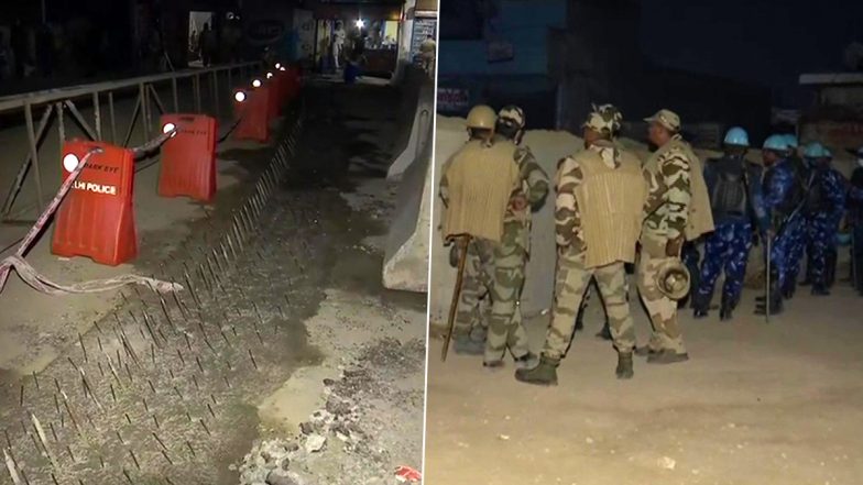 Farmers' Protest: Delhi-Uttar Pradesh Border at Ghazipur Turns Fortress, Nails Cemented on Roads, Multi-Layer Barricades and Heavy Security Deployment at the Site