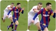 Lionel Messi Targeted by Joan Jordan During Sevilla vs Barcelona, La Liga 2020-21, Midfielder Desperately Attempts to Pull Argentine to the Floor (Watch Video)