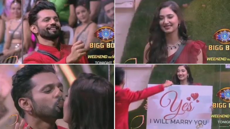 Bigg Boss 14’s Valentine Day’s Special: Disha Parmar Says ‘Yes’ After Rahul Vaidya’s Proposes to Her in a Romantic Setting (Watch Video)