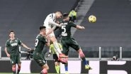 Cristiano Ronaldo Reacts After a Brace Against Crotone in Serie A 2021, Netizens Label Juventus Star as &lsquo;CR7 Airlines&rsquo; (Watch Video)