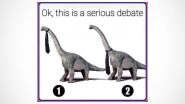 If Dinosaurs Wore Tie, Will It Go on Top or Bottom of Its Long Neck? Twitter Users Puzzled Over the &lsquo;Serious Debate&rsquo; After Bizarre Pic Goes Viral (Check Hilarious Reactions)