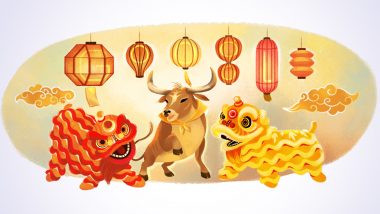 Lunar New Year 2021 Google Doodle: Search Engine Giant Celebrates Year of the Ox With Animated Lanterns and CNY Traditional Lion Dancers to Honour the Annual Spring Festival (See Pic)