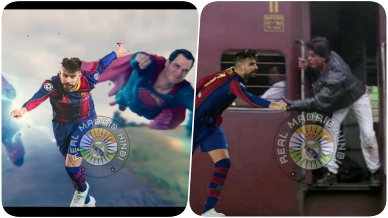Fans Replace Kajol With Gerard Pique in DDLJ Iconic Scene as Barcelona Star Attempts to Grab Kylian Mbappe, Netizens Come Up With Host of Other Funny Memes