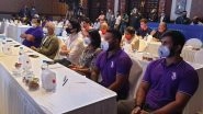 Shah Rukh Khan&rsquo;s Son Aryan & Juhi Chawla&rsquo;s Daughter Jahnavi Attend IPL 2021 Player Auctions for KKR (See Pics)