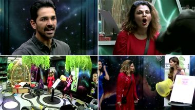 Bigg Boss 14: Rakhi Sawant Calls Abhinav Shukla ‘Tharki’, Rubina Dilaik Spills Bucket Full of Water at Her – WATCH