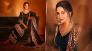 Madhuri Dixit Exudes Elegance in a Manish Malhotra Traditional Embroidered Suit