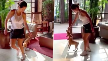 Malaika Arora Loves to Play with Her Cute Little Pet Dog Coco (Watch Video)