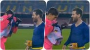 Lionel Messi Shocks Elche Goalkeeper Edgar Badia By Asking For His Shirt After Barcelona Seal 3-0 Win In La Liga 2021 Match (Watch Video)