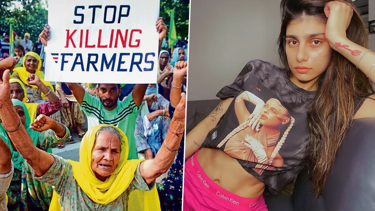 Farmers mia khalifa protest on tweet Mia Khalifa