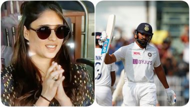 Ritika Sajdeh’s Anxious Moments Before Rohit Sharma’s Century Caught on Camera! Smiles Ear to Ear As Hitman Scores 7th Test Ton (Watch Video)