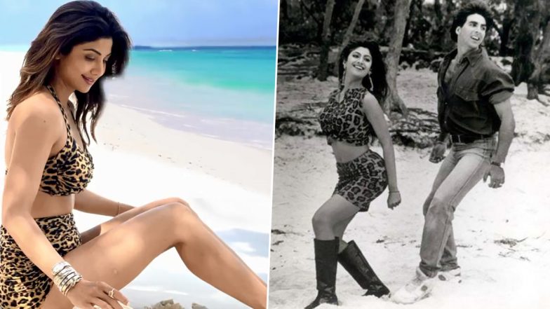 Shilpa Shetty Enjoying The Beach in Leopard-Print Bikini is Giving Us 'Churake Dil Mera' Vibes (View Pics)