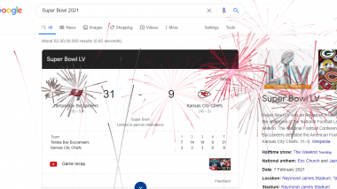 Google Celebrates Tampa Bay Buccaneers’ Win Over Kansas City Chiefs, ‘Super Bowl 2021’ Search Leads Users to Virtual Fireworks