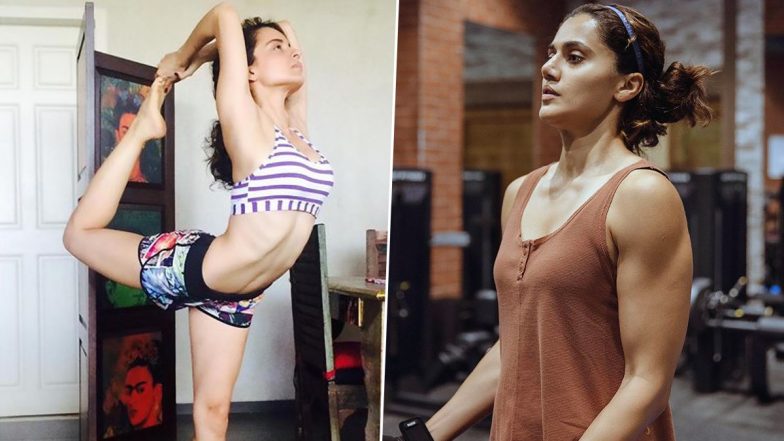 Hard Porn Video Tapsi Pannu - Fitness Alert! From Kangana Ranaut to Taapsee Pannu, Bollywood Beauties Who  Underwent Physical Transformation for Their Roles in Upcoming Movies | ðŸŽ¥  LatestLY