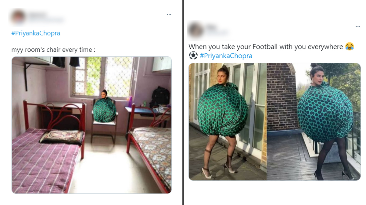 Priyanka Chopra S Ball Green Dress Inspires Funny Memes And Jokes From Boriya Bistar To Sutli Bomb Hilarious Reactions Are Lit Latestly