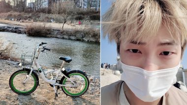 BTS RM Visits Art Exhibition in Seoul, Shares Pics of His Bicycle, Masked Selfie and Gorgeous Art Display! K-Pop ARMY Drool Over Their Favourite Joonie