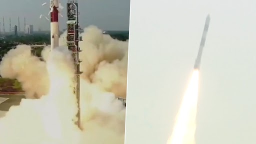 PSLV-C51 Carrying Amazonia-1 and 18 Other Satellites Launched Successfully, Nanosatellite Carrying PM Narendra Modi’s Photograph, Bhagavad Gita To Reach Space