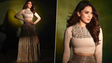 Yo or Hell No? Hansika Motwani's Sequined Lehenga With a Crop Top