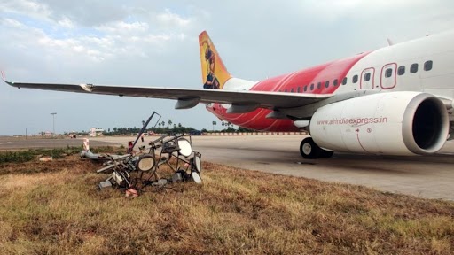 Air India Express Flight Hits Electric Pole While Landing at Vijayawada International Airport in Gannavaram, All 64 Passengers Safe