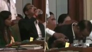 Ramesh Pawar, BMC Joint Municipal Commissioner, Accidentally Drinks Hand Sanitiser Instead of Water During Presentation of Budget in Mumbai (Watch Video)